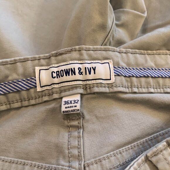 Mens light gray crown and ivey lighweight casual pants 36*32 - Picture 3 of 4